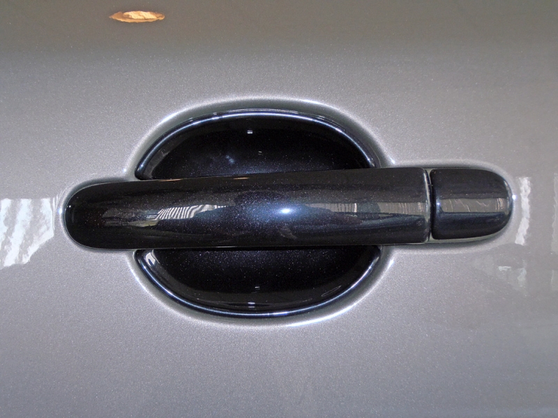 Türgriff-Muscheln, ABS schwarz metallic